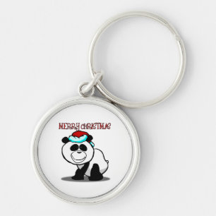 Panda-frohe Weihnacht-Schlüsselanhänger Schlüsselanhänger