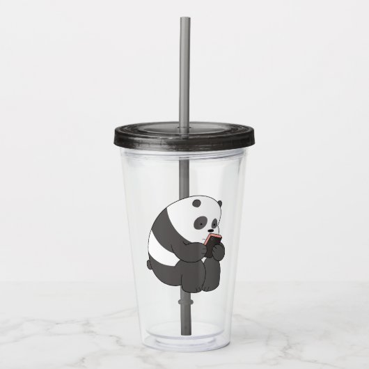 Panda From We Bare Bears Tumbler Design Acryltrinkbecher (Vorderseite)
