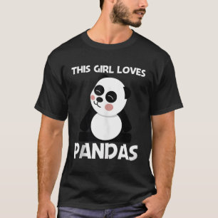 Panda für die Mama Schwarz-weiße Bärenkuppe T-Shirt