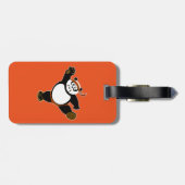 Panda für Kampfkunst - braun Gepäckanhänger (Rückseite horizontal)