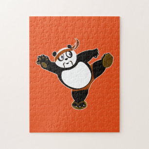 Panda für Kampfkunst - braun Puzzle
