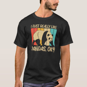 Panda für Männer Frauen Panda Bären Tier T-Shirt