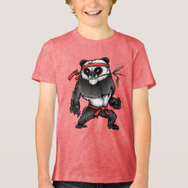 Panda Fury: Das Roar des Bamboo-Kriegers Tri-Blend Shirt