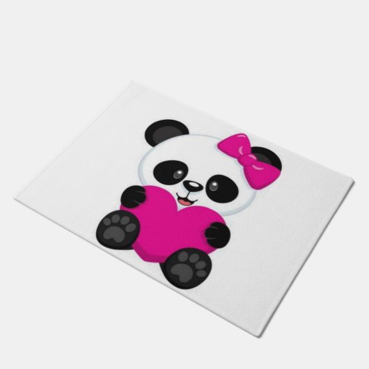 Panda Fußmatte (Schrägansicht)