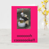 Panda-Geburtstag Karte (Gelbe Blume)