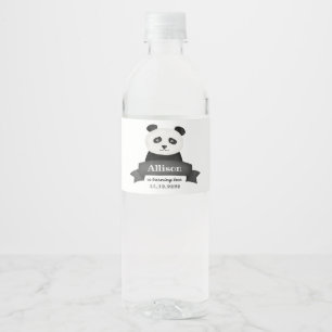 Panda-Geburtstags-Party Wasserflaschenetikett