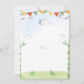 Panda Geburtstagsfeier Einladung 1. Geburtstagspar (Rückseite)