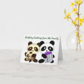 Panda Geburtstagsgrüße Karte (Gelbe Blume)