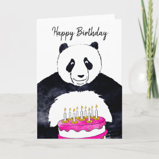 Panda-Geburtstagskarte Karte