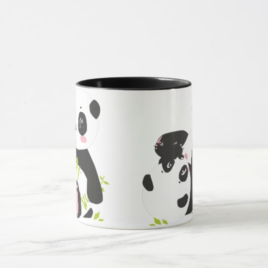 Panda gedruckte Tasse (Zentrum)
