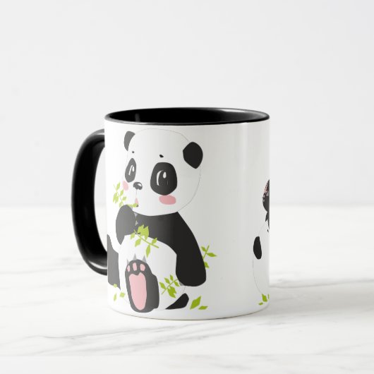 Panda gedruckte Tasse (Vorderseite Links)