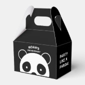 Panda Gefälligkeitsboxen, Schwarzweiß-Party Geschenkschachtel (Rückseite)