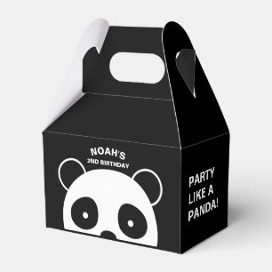Panda Gefälligkeitsboxen, Schwarzweiß-Party Geschenkschachtel