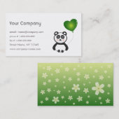 Panda gehen Visitenkarte grüne (Vorne/Hinten)