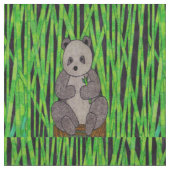 Panda - gekämmter Baumwollstoff Stoff (Nahaufnahme)