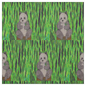 Panda - gekämmter Baumwollstoff Stoff (Muster)