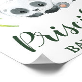 Panda Gender Neutral Baby Dusche Willkommen Poster (Ecke)