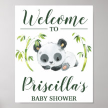 Panda Gender Neutral Baby Dusche Willkommen
