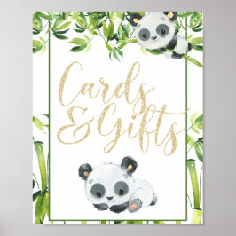 Panda Gender Neutral Baby Shower Cards und Geschen Poster