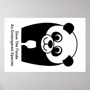 Panda gerettet - eine gefährdete Art Poster