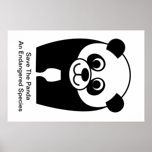 Panda gerettet - eine gefährdete Art Poster (Vorne)