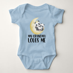 Panda - Geschenk für Großkind - Meine Oma-Lieben Baby Strampler