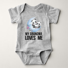 Panda 🐼 Geschenk für Großkind - Meine Oma-Lieben Baby Strampler