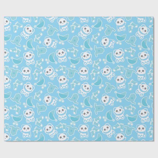Panda Geschenkpapier (Flach)