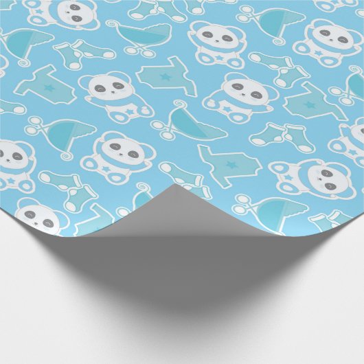 Panda Geschenkpapier (Ecke)