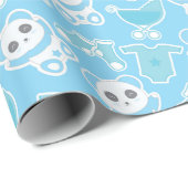 Panda Geschenkpapier (Rolleneckpunkt)