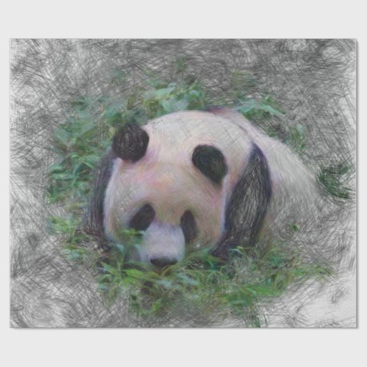 Panda Geschenkpapier (Flach)