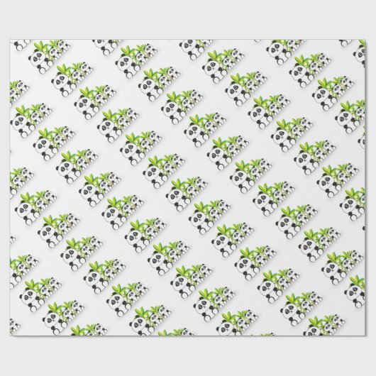 Panda Geschenkpapier (Flach)