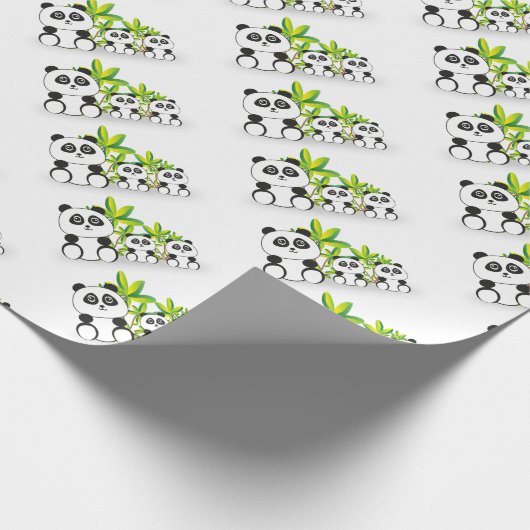 Panda Geschenkpapier (Ecke)