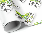 Panda Geschenkpapier (Rolleneckpunkt)