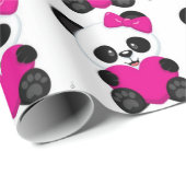 Panda Geschenkpapier (Rolleneckpunkt)