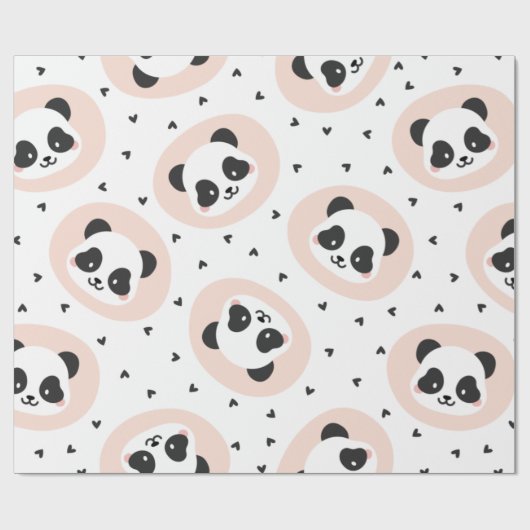 Panda Geschenkpapier (Flach)