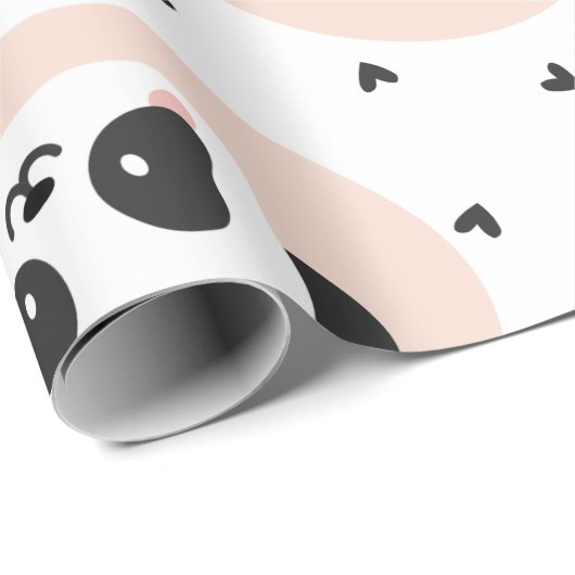 Panda Geschenkpapier (Rolleneckpunkt)