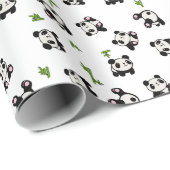 Panda Geschenkpapier (Rolleneckpunkt)