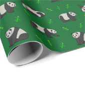 Panda Geschenkpapier (Rolleneckpunkt)