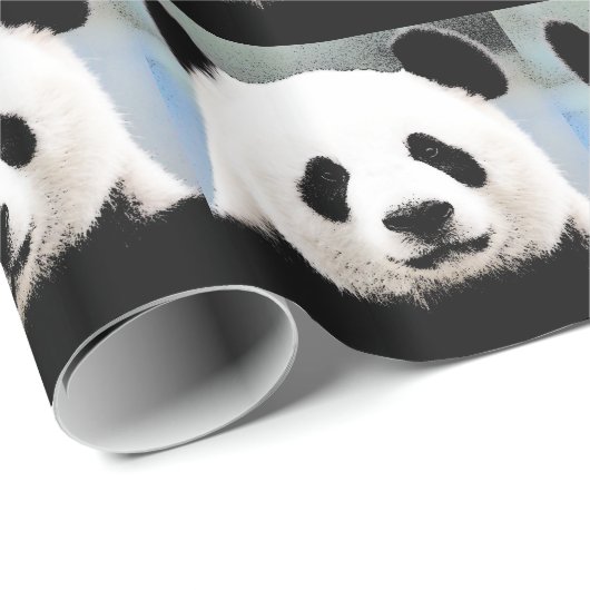 Panda Geschenkpapier (Rolleneckpunkt)