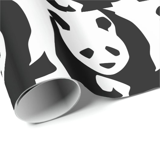 Panda Geschenkpapier (Rolleneckpunkt)