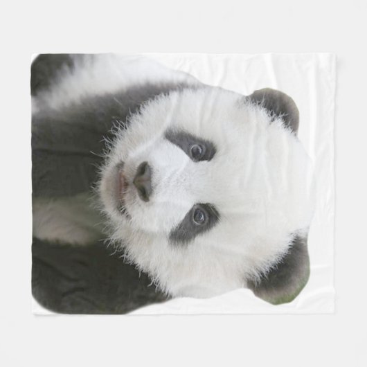 Panda-Gesicht Fleecedecke (Vorderseite (Horizontal))