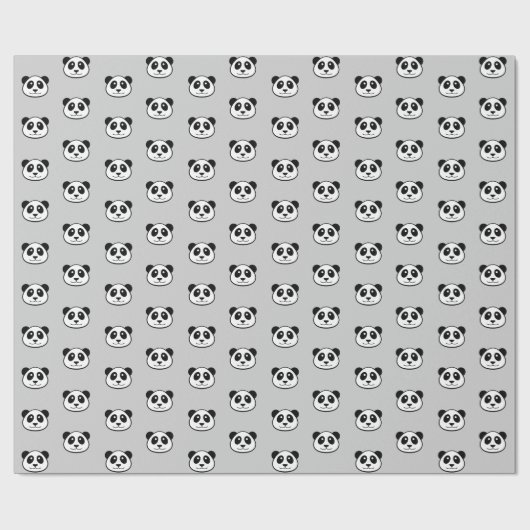Panda-Gesicht Geschenkpapier (Flach)