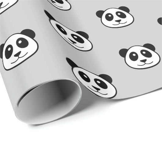 Panda-Gesicht Geschenkpapier (Rolleneckpunkt)