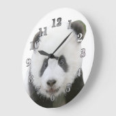 Panda-Gesicht Große Wanduhr (Winkel)