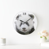 Panda-Gesicht Große Wanduhr (Zuhause)