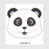 Panda Gesicht individuell geschnitten Vinyl Sticke Aufkleber (Blatt)