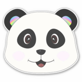 Panda Gesicht individuell geschnitten Vinyl Sticke Aufkleber
