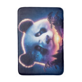 Panda Gesicht mit Surreal Forest und Sunset Badematte (Vorderseite Vertikal)