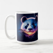 Panda Gesicht mit Surreal Forest und Sunset Kaffeetasse (Links)